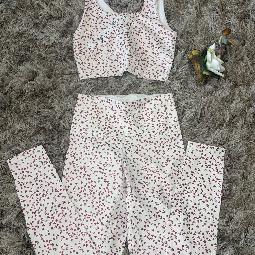 Heart Patterned Activewear Set - Picture 1 of 4